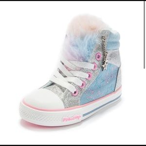 NWT Weestep Faux Rainbow Fur  Hightop sneakers